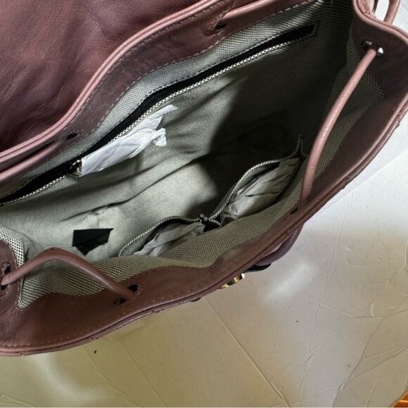 Rebecca Minkoff NEW Edie Flap Quilted Leather  Backpack Bag Tote Rare Pink Gold - Picture 11 of 16